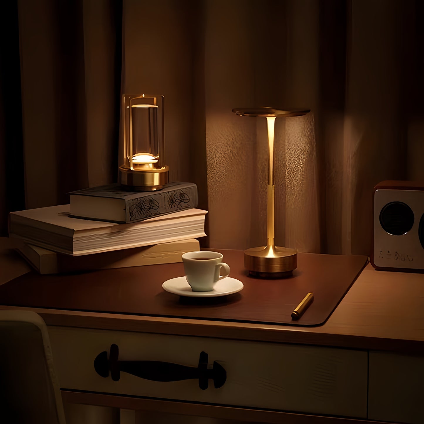 Touch Control Retro Table Lamp for Home and Camping